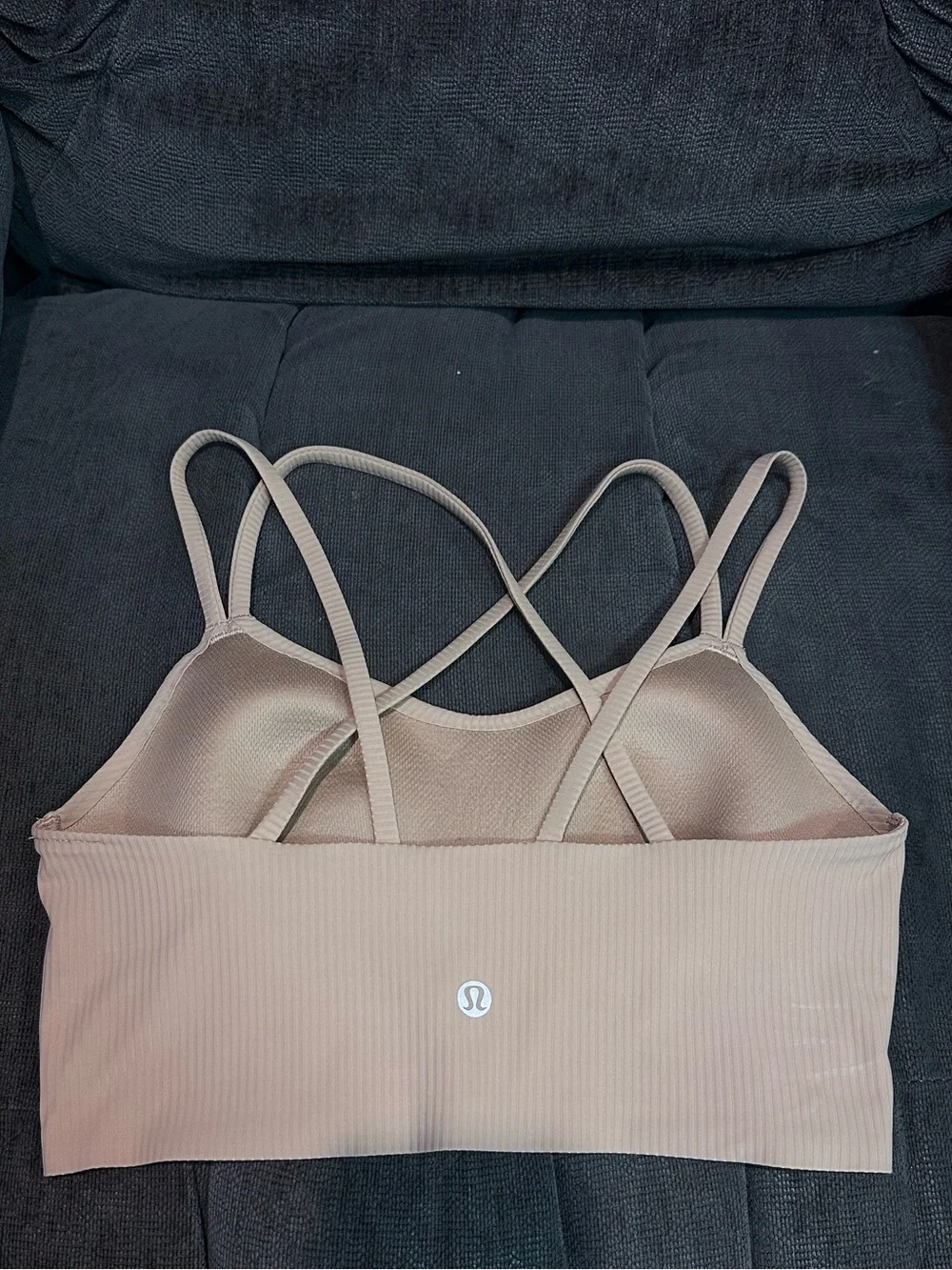 Lululemon Like a Cloud Longline Bra B/C Ribbed Ash Rose Size 4